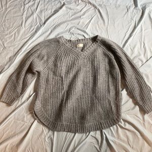 Grey knitted oversized sweater